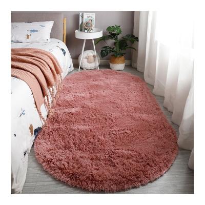 China Washable Carpet Living Room Bedroom Bedside Blanket Elliptical Luxury Soft And Fluffy Carpet for sale