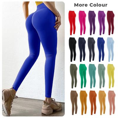 China European and American QUICK DRY peach hip yoga pants running women's outdoor sports fitness pants hip lifting high waist elastic training for sale