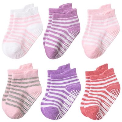 China QUICK DRY Baby Non Slip Bumps Toddler Socks With Grips Ankle For Infants Kids Little Girls Boys for sale