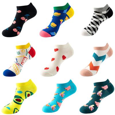 China Women Fashion Cotton Socks Custom Wholesale QUICK DRY Shorts Unisex Colorful Funny Ankle Happy Socks for sale