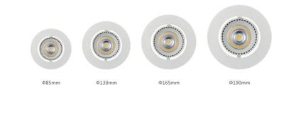 China Round 15 Watt 120mm CREE COB Gimbal Led Downlight Lamps CE / RoHs Approval for sale