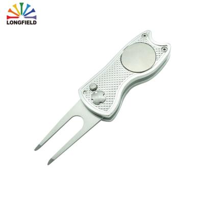 China Golf Event Multi Function Folding Repair Aluminum Golf Digging Tool for sale