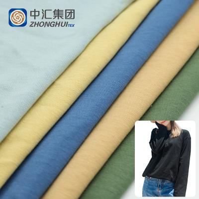 China 32S Shrink-Resistant Combed 100% Pure Cotton Double Yarn Knit Fabric In Stock For T Shirt for sale