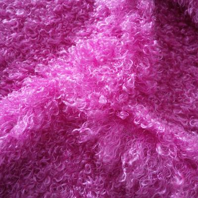 China China Factory Sale Anti-Static Plain Dyed Polyester 100 Long Plush Curly Fabric For Soft Toys for sale