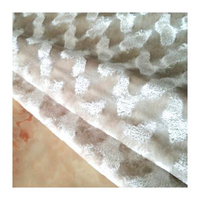 China Customization High End Stretch Good Appearance Elastic Plush Jacquard Yarn Dyed Velvet Fabric for sale