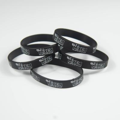 China 12 years factory custom hot sale silicone cheap printing wristband silicone wristband for promotion for sale