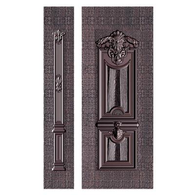 China Apartment Metal Plate Metal Exterior Door Waterproof Embossed Fireproof Skin for sale