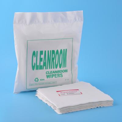 China Eco-friendly Cleanroom Anti-Static Clean Wiper Cloth Non Dust Fiber Polyester Dustless Cloth For Laptop Phone LCD Camera Cleaning for sale