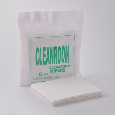 China Wholesale Eco-friendly Non-Dust Lint Free Industrial Cleanroom Polyester Microfiber Submarine Cleanroom Lint Free Wiper for sale