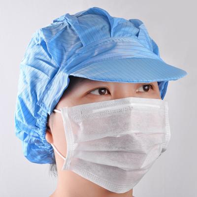 China Factory Direct Operation Esd Nonwoven Blue Antistatic Antistatic Cap for sale