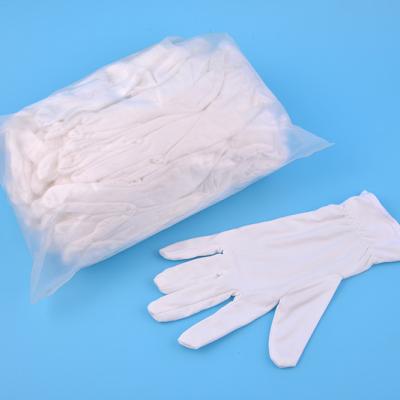 China Hot selling electronic production line anti-static cleanroom conductive yarn polyester fit white lint free ESD gloves for sale