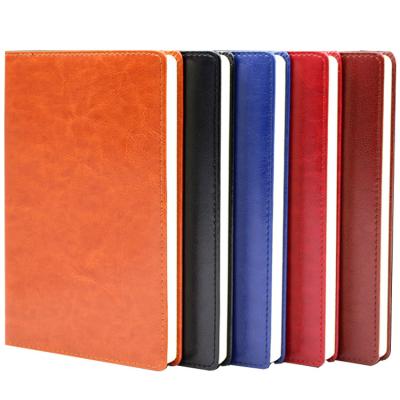 China Wholesale Custom Logo Hardcover Hardcover Book PU Leather Notebook A5 Office Business Gift Notebook for sale