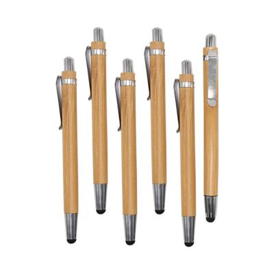 China Bamboo Pen For Hotel Promotional Logo Bamboo Ball Pen Eco-Friendly Custom Gift Bamboo Stylus Pen For Hotel for sale