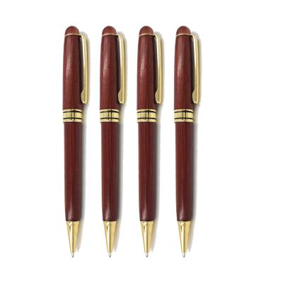 China Wood Made Pen Factory Cheap Price 1.0mm Writing Refill Promotional Gift Wooden Ball Pen Business Gift Rosewood Pen for sale