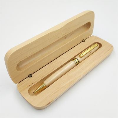 China Wood Made Pen Amazon Hot Sale Personalized Logo Wood Ball Pen With Wooden Tip Pen Box Set for sale