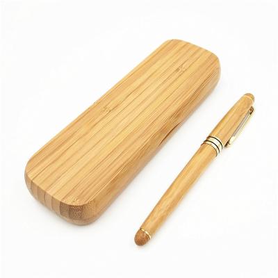 China Promotional Pen Gift Ball Pen and Bamboo Fountain Pen with Bamboo Gift Box Craft Writing Stationery Packing Set for sale