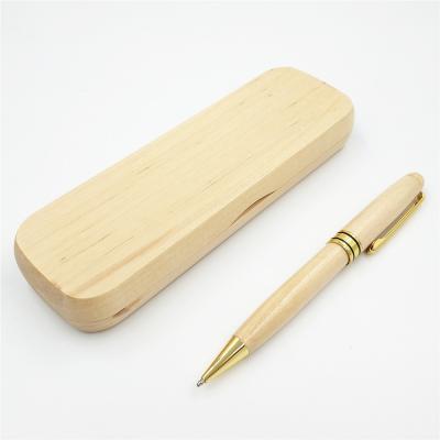 China Promotional Pen High Quality Wooden Pen Set Logo Ballpoint Pen Custom Wooden Crafted Gift Box for sale