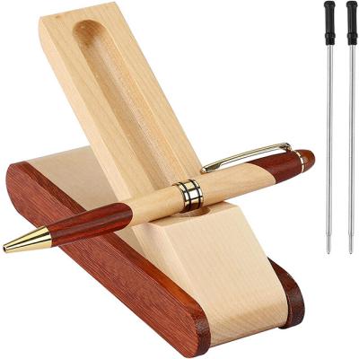 China Promotional Pen Promotional Wooden Pen Set With Case Custom Wooden Promotional Pen Logo Wooden Pen With Box for sale