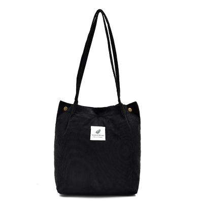 China Eco-friendly Hot Selling Amazon Corduroy Tote Bag Corduroy Shoulder Bags Corduroy Bag for sale