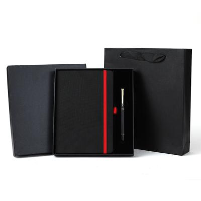 China Presentation Gift Set Christmas Gift 2022 PU Inscribed Notebook With Metal Pen For Business Gift Custom Logo Bandage Notebook Pen Set for sale