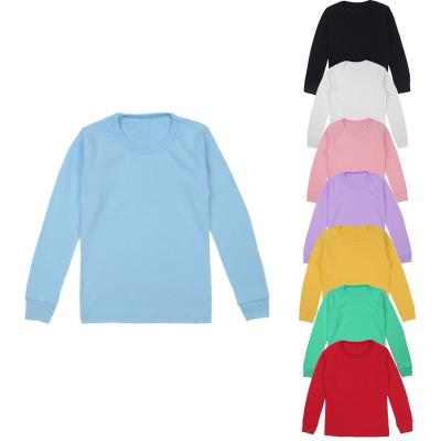 China Wholesale Anti-Shrink Cotton Long Sleeve T-shirts Kids Boys Crewneck Cotton T-shirt For Boys Children for sale