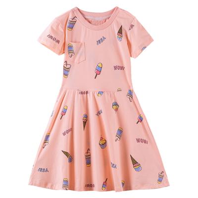 China Anti-wrinkle new arrival boutique summer girl cotton twirl dress custom print toddler baby twirl dress for sale