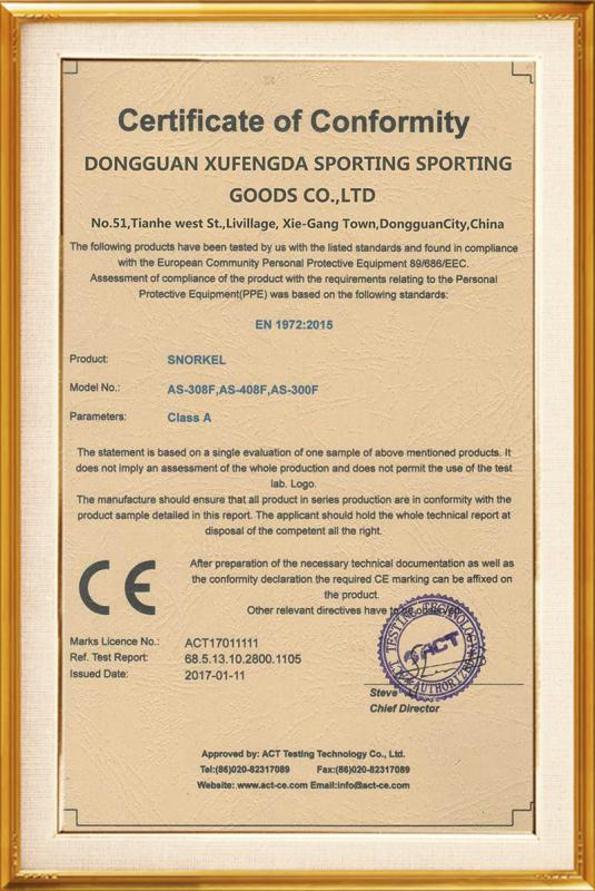 CE - Dongguan Xufengda Sporting Goods Co., Ltd.