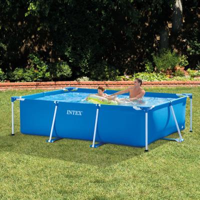 China Swimming+Leisure Sport INTEX 28272 3.0M X 2.0M X 0.75M FRAME RECTANGULAR POOL Family Accessories Outdoor PVC Frame Pump for sale