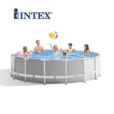 China Original Intex 2672014FT X 42IN PRISM FRAME PREMIUM POOLS SET POOLS AND ACCESSORIES swimming pools outdoor above ground 427cm*106cm for sale