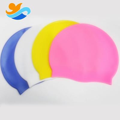 China Silicone Waterproof Hat OEM Comfortable 100% Waterproof Swimming Cap for sale