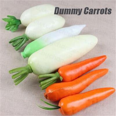 China Shop Windows Show Easter Basket Fillers Artificial Vegetable Plastic Fake Carrot For Shop Windows Decoration for sale