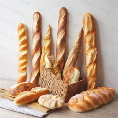 China Factory Decoration Fake Food French Bread Baguette Bread Directly Fake Realistic Chill Out Toy For Trade Show And Retail Display for sale