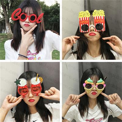 China Funny Hawaiian Halloween Glasses Love Glasses Dress Novelty Costume Glasses Carnival Fiesta Costume Tropical Props for sale