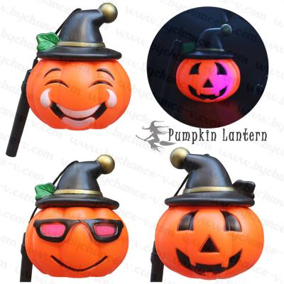 China Halloween Party Supplies Pumpkin Lantern Light Halloween Toy Orange Flickering Tea Lights for Fall Festival Decorations for sale