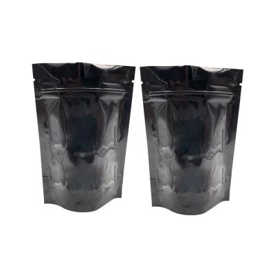 China Food Custom Printed Clear Vacuum Seal Matte Black Zip Lock Bags With Logo for sale