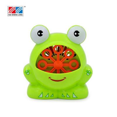 China Kids Plastic Popular Electric Frog Bubble Machine Battery Operated Automatic Toy For Children for sale