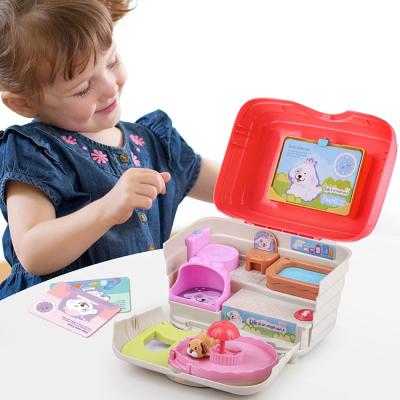 China Eco-friendly portable handlebox pet house pretend educational play puppy toy and cute life toys pretend for boys and girls for sale