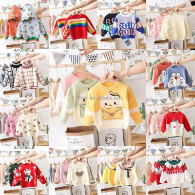 China Anti-pilling 2023 bulky children's pullover sweater knit baby knitwear kids sweaters for sale