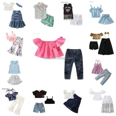 China 2023Hot Selling Washable Summer Little Girls Pink Outfit Shorts Kids Suit Floral Pleated Puff Sleeve Baby Clothing Sets Children Clothing for sale