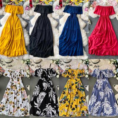 China 2023 Anti-Static Fashion Sexy High Quality Maxi Dress Sheath Long Casual Floral Dress Women Ladies Long Maxi Dress With Belt for sale