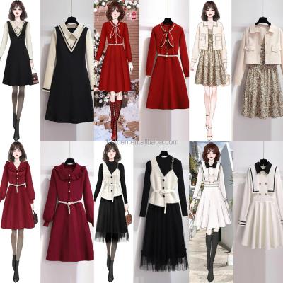 China Spring Fashion Dress Women's Clothing Summer Office Long St 2023 Edition Anti-Static Red Casual Image Techniques Spring Dress for sale