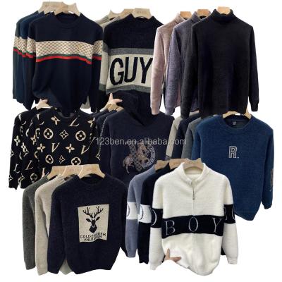 China Anti-wrinkle 2023 autumn and winter men's thick sweater fashion casual warm knitted sweater for sale