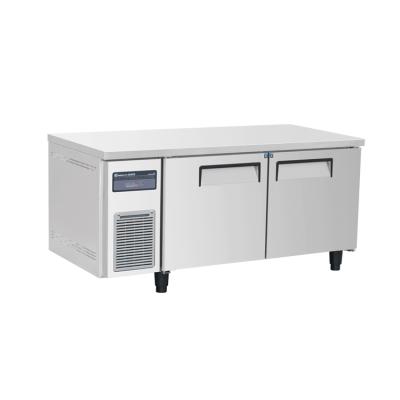 China Commercial Undercounter Stainless Steel Static Cooling Electric Refrigerator Refrigerated Freezer Undercounter Refrigerator Worktable Refrigerator for sale