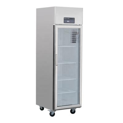 China Single-temperature fridge with glass door for beverage display and promotion fridge for sale