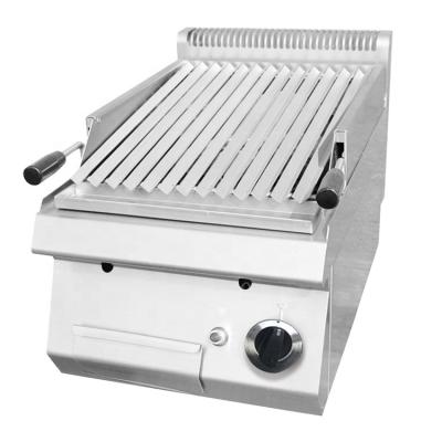 China Traditional Style Easily Assembled Lava Rock Grill Cooking Equipments Gas / Gas Stove Stainless Steel E-RQH-400X Not Support Daily Silver 7KW for sale