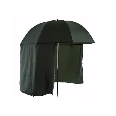 China 190T Nylon with put coating outdoor nylon waterproof fabric fishing brollies with a detachable curtain covering for sale