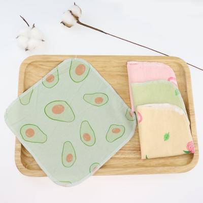 China Reusable Eco Friendly Microfiber Cotton Kitchen Towel Fruit Printed Kitchen Tea Cleaning Cloth Towel for sale