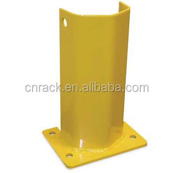 China Steel Steel Column Guard For Teardrop Pallet Rack Warehouse Protect Powder Coat Yellow for sale