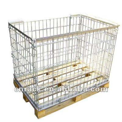 China Wire cage with wooden pallet 800kg for sale