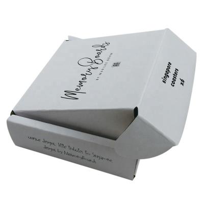 China Recycled Materials White Ad Corrugated Gift Box Cardboard Packaging With Logo Hot Products for sale